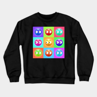 Side Eye Face Emoji | Pop Art Crewneck Sweatshirt